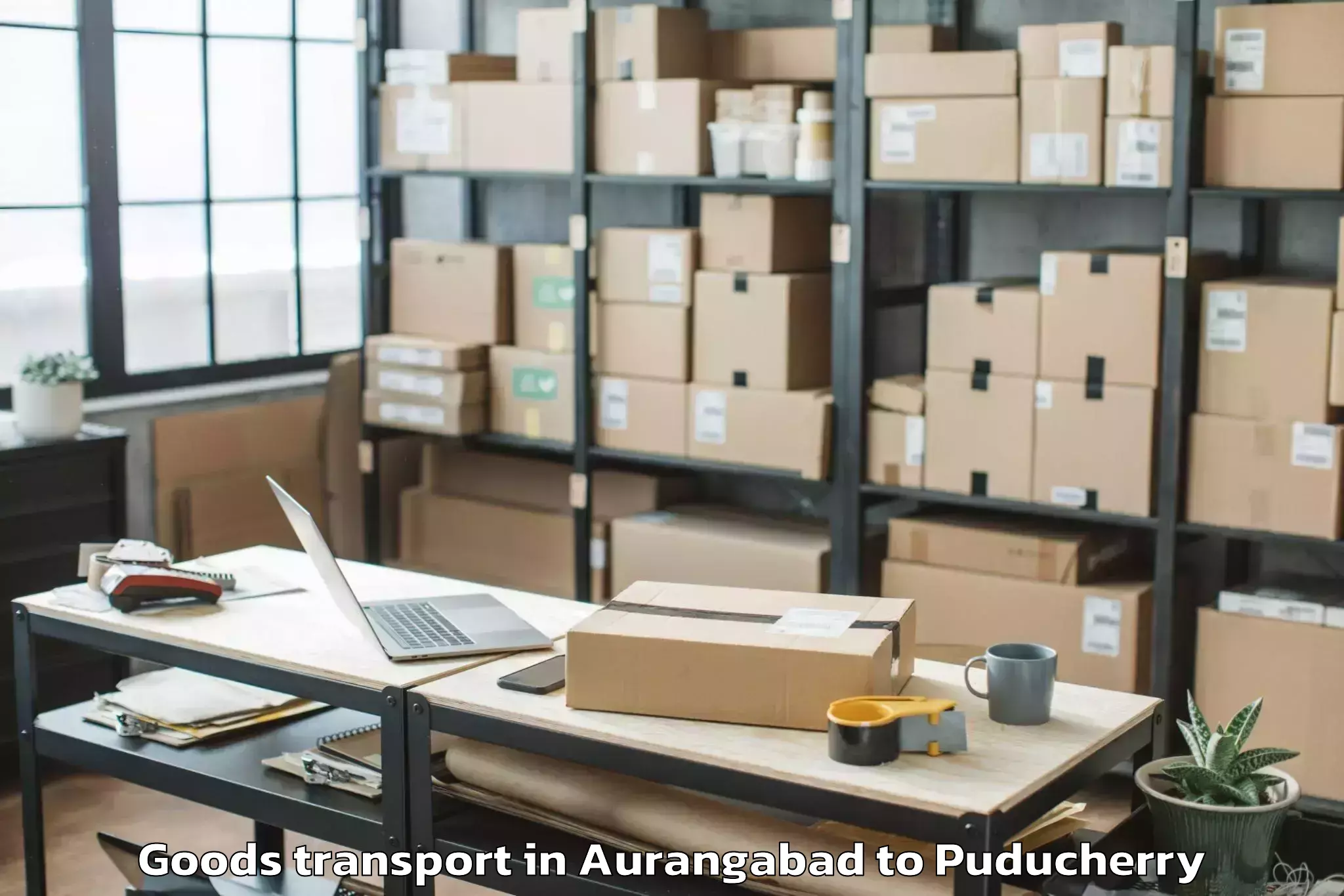 Top Aurangabad to Pondicherry University Goods Transport Available